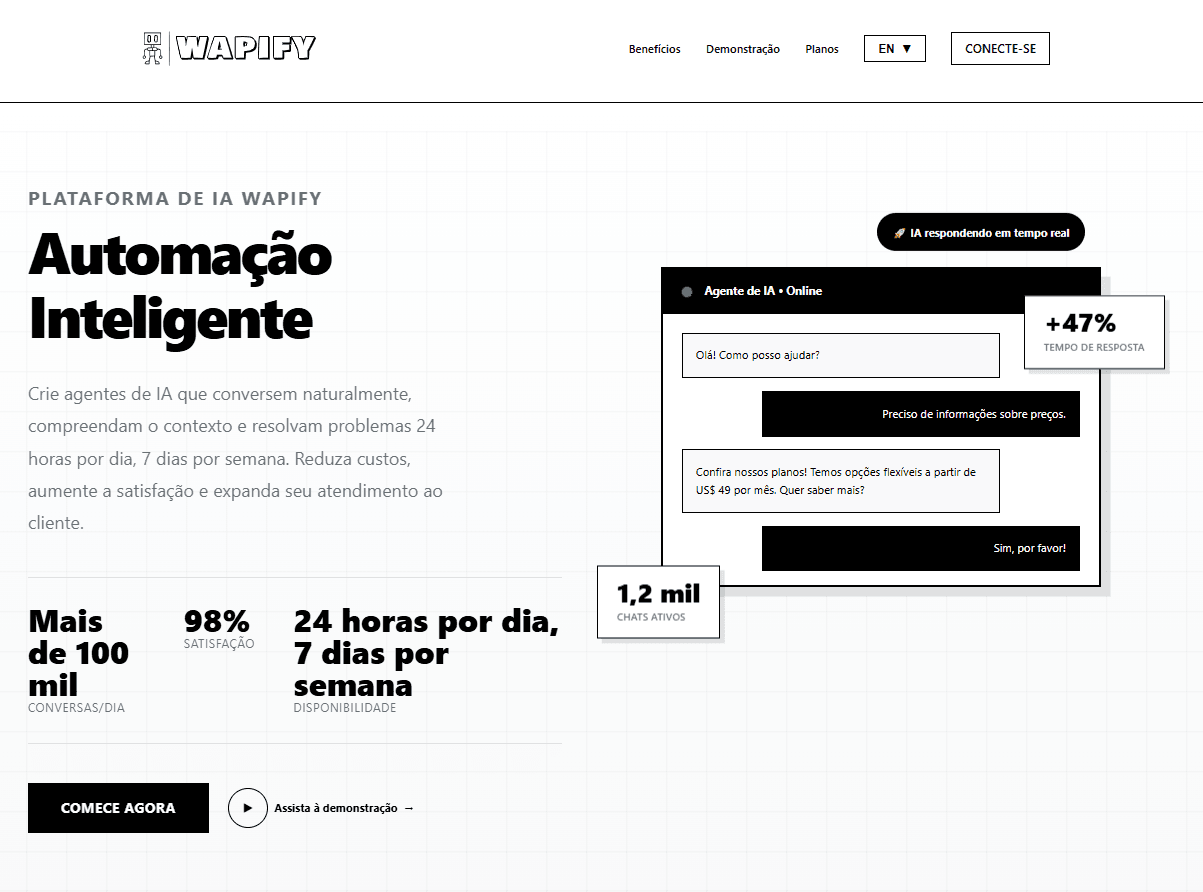 Tela do Wapify